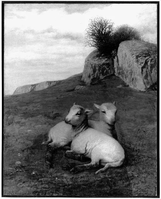 Sheep Pasture, by William Morris Hunt, oil, 1857