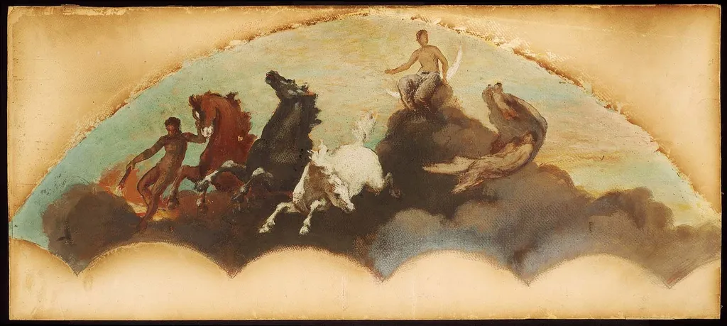Sketch for the State Capitol at Albany (Flight of Night), by William Morris Hunt, unspecified