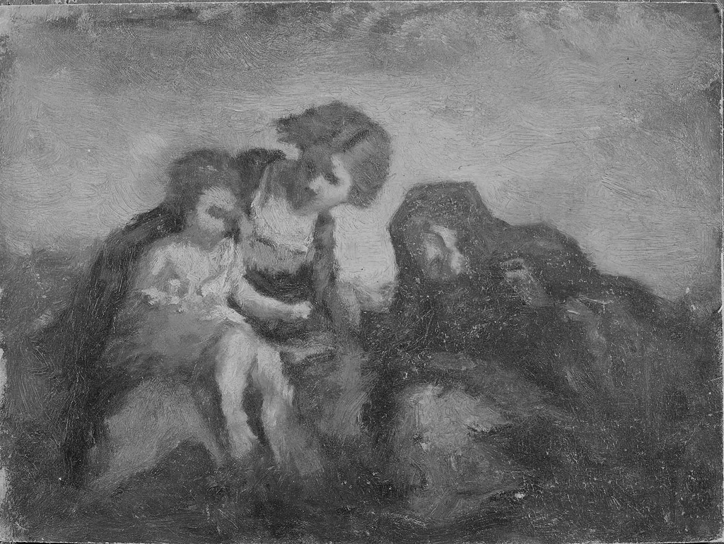 Study for The Fortune Teller, by William Morris Hunt, unspecified, 1852