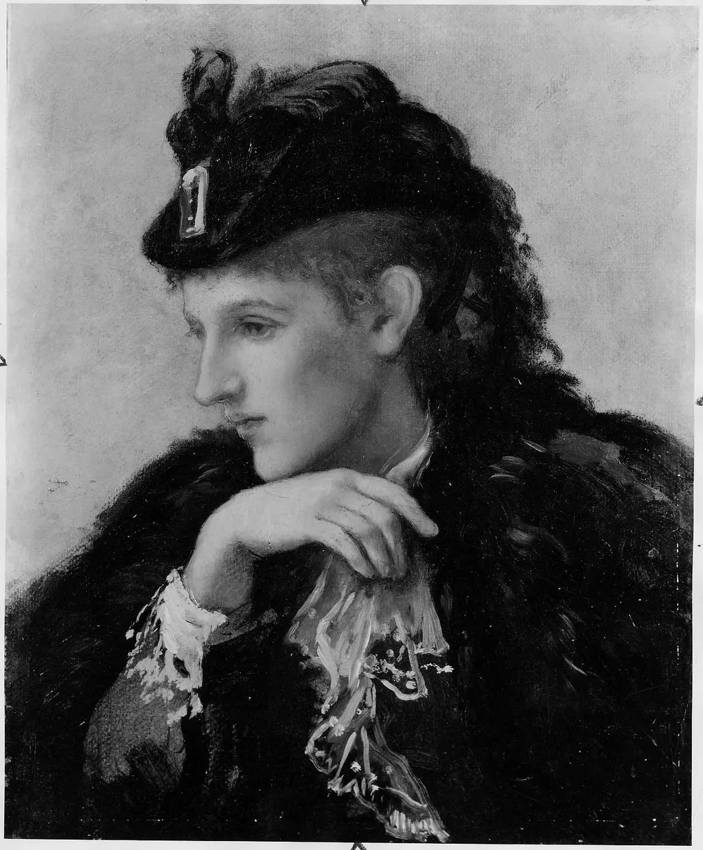 The Gainsborough Hat, by William Morris Hunt, oil