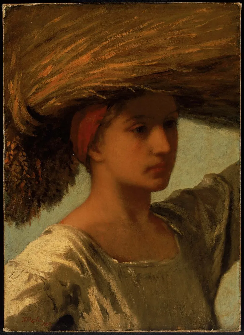 The Gleaner, by William Morris Hunt, oil, 1865