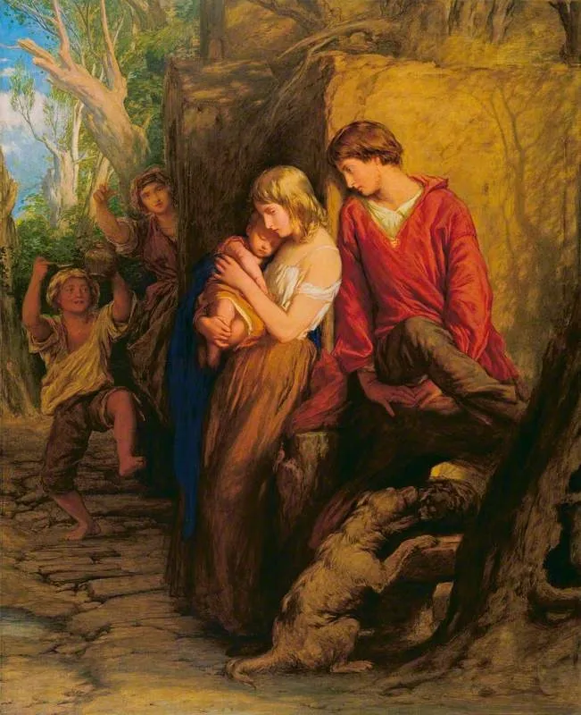 First Love, by William Mulready, oil, 1838