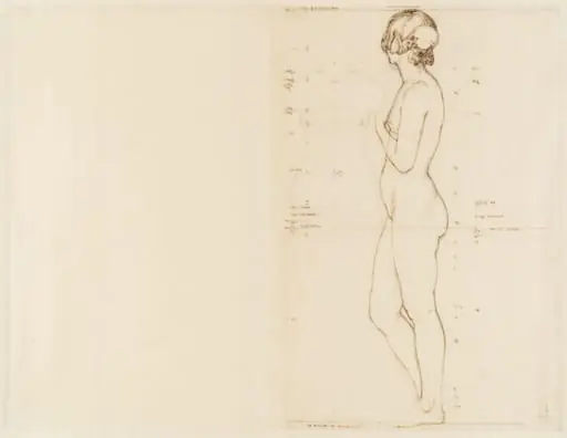 Study of a standing female nude, by William Mulready