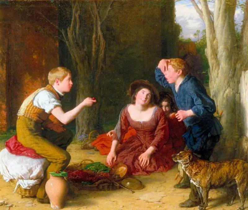 The Butt: Shooting a Cherry, by William Mulready