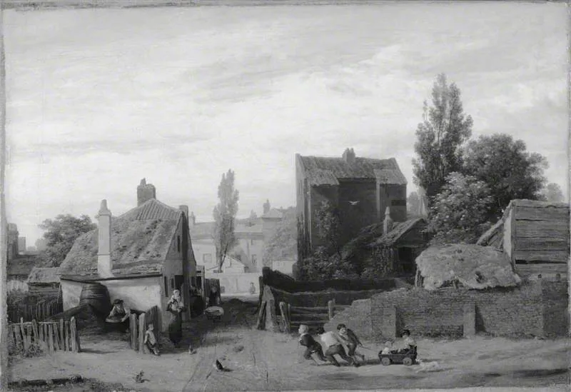 The Mall, Kensington Gravel Pits, by William Mulready, oil, 1811