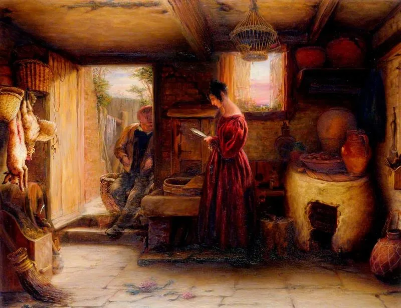 An Interior, by William Mulready Junior, oil, 1838