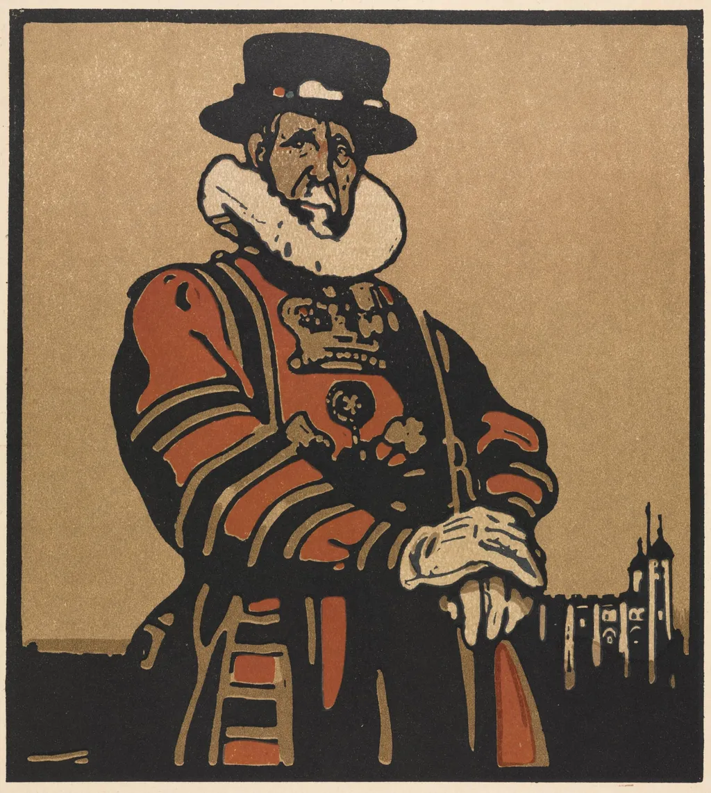 London Types: Beefeater, by William Nicholson, 1898