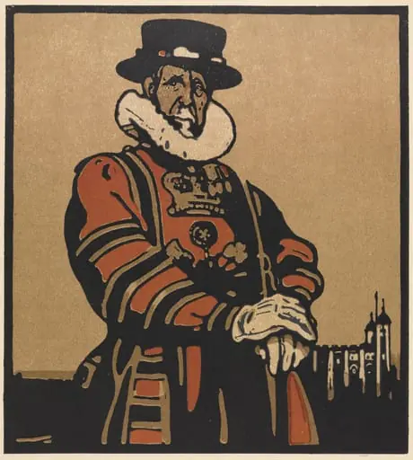 London Types: Beefeater, by William Nicholson