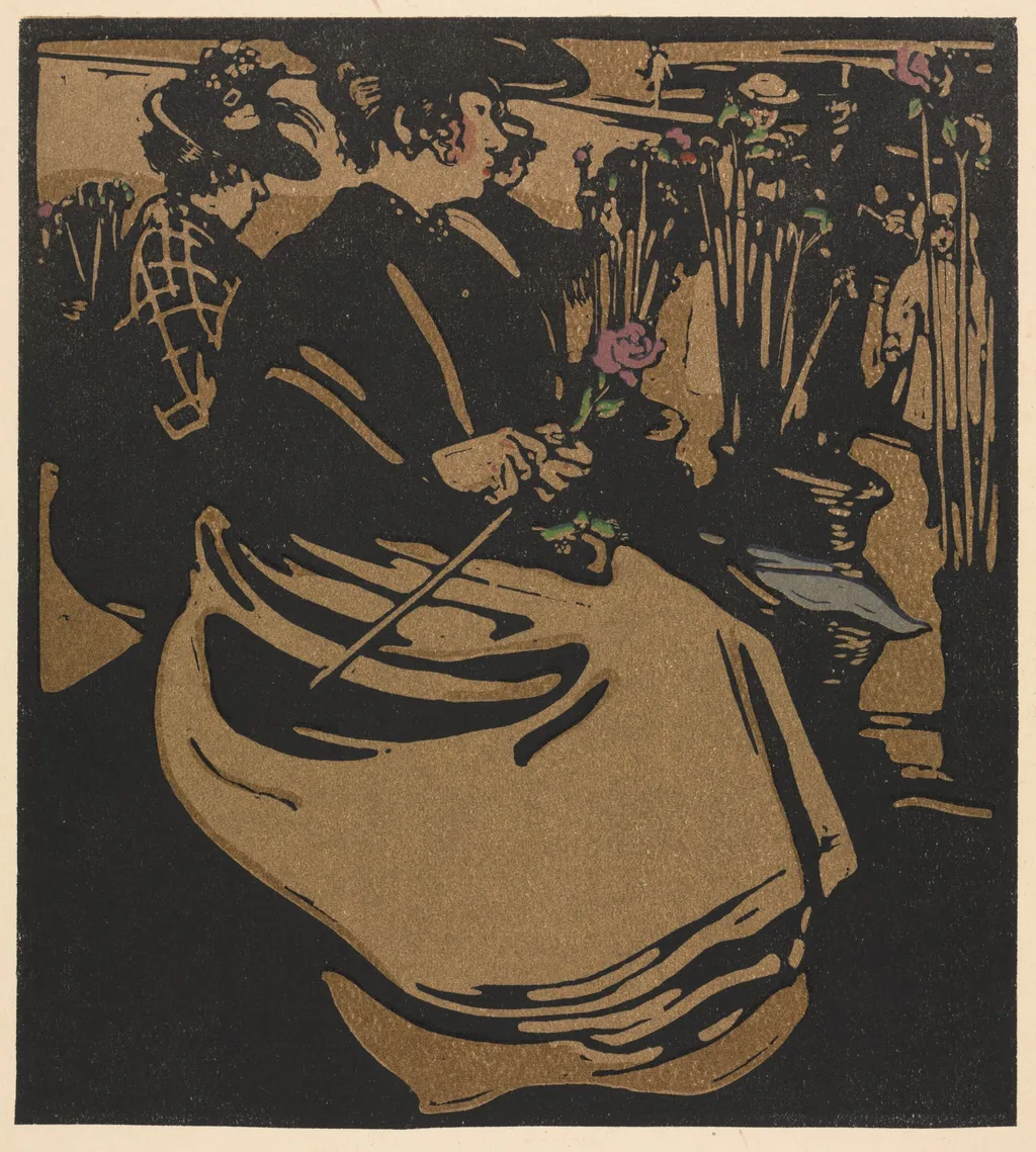 London Types: Flower Girl, by William Nicholson, 1898