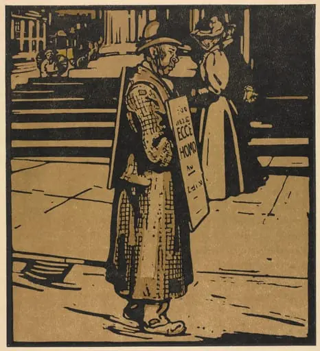 London Types: Sandwich Man, by William Nicholson