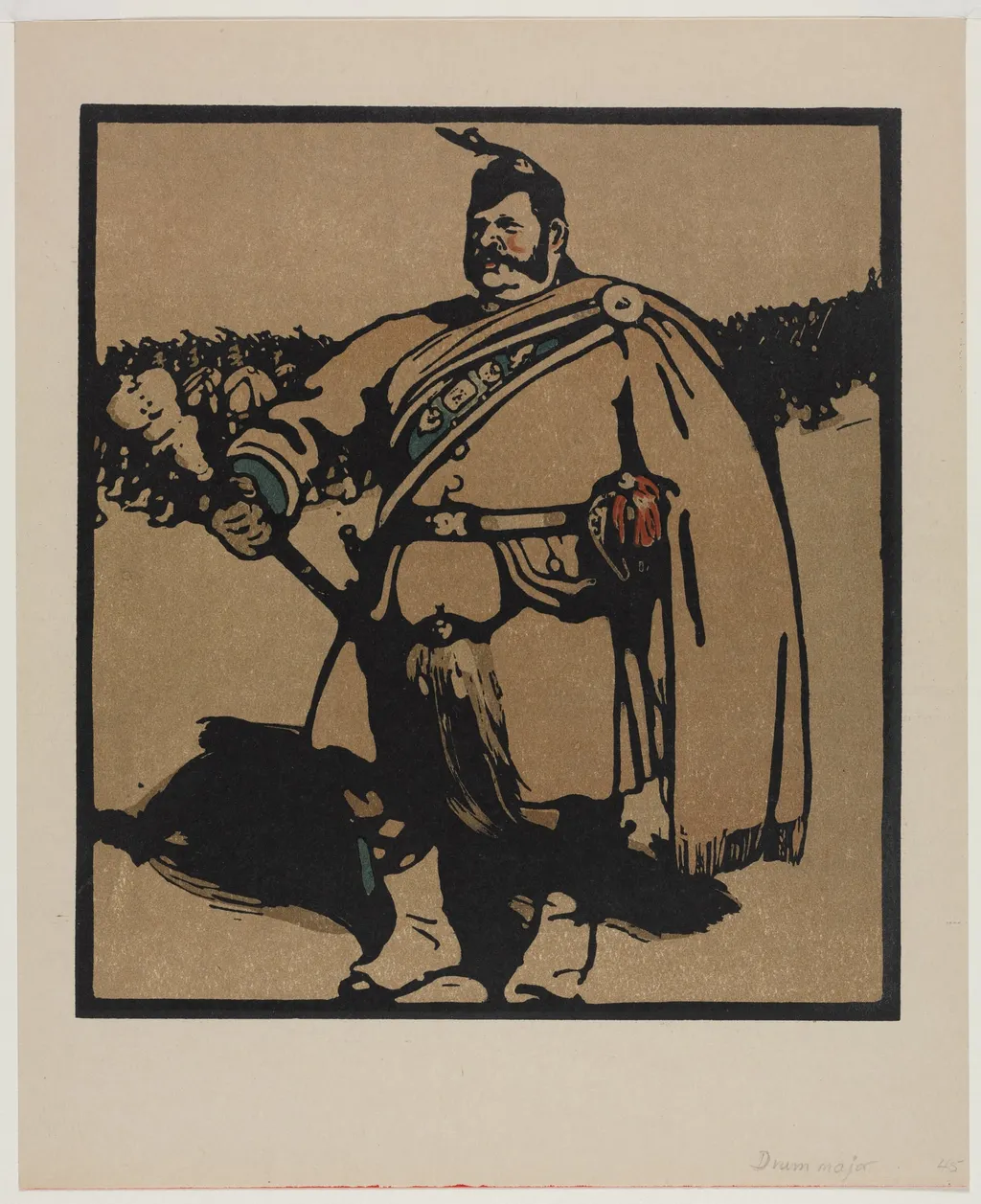 London Types: The Drum Major, by William Nicholson, 1898