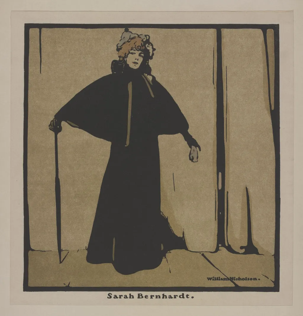 Print of Sarah Bernhardt by William Nicholson (1872-1949), by William Nicholson, 1897
