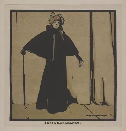 Print of Sarah Bernhardt by William Nicholson (1872-1949), by William Nicholson