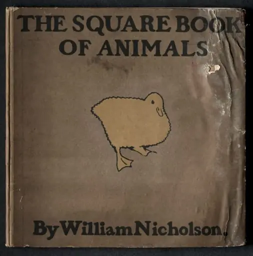 "The Square Book of Animals:" Cover, by William Nicholson