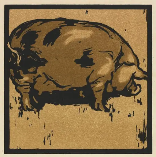 The Square Book of Animals: The Learned Pig, by William Nicholson