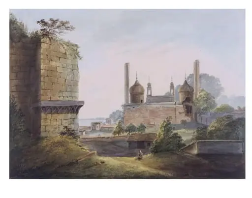 Mosque on the bank of the River Gumti near Lucknow, by William Orme