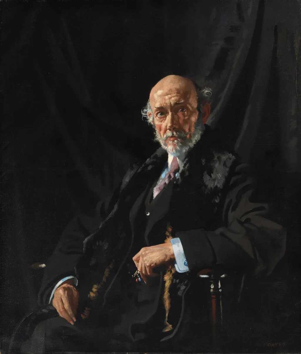 Portrait of Dr E.J. Dillon, War Correspondent and Publicist, by William Orpen, oil, 1916