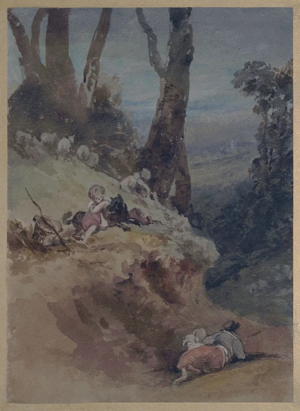 Landscape, by William Owen, watercolor, 1790