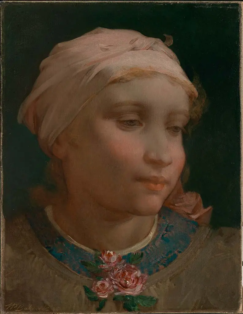 Girl with a Pink Bonnet, by William P. Babcock