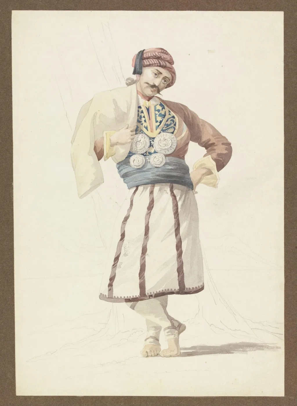 An Albanian, by William Page, watercolor, 1820