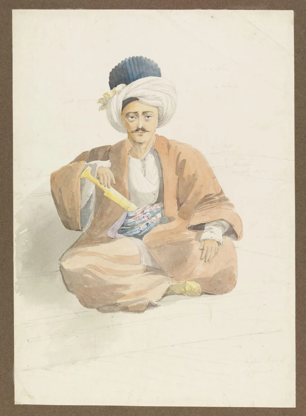 Jafer Beck Affendi, by William Page, watercolor, 1820