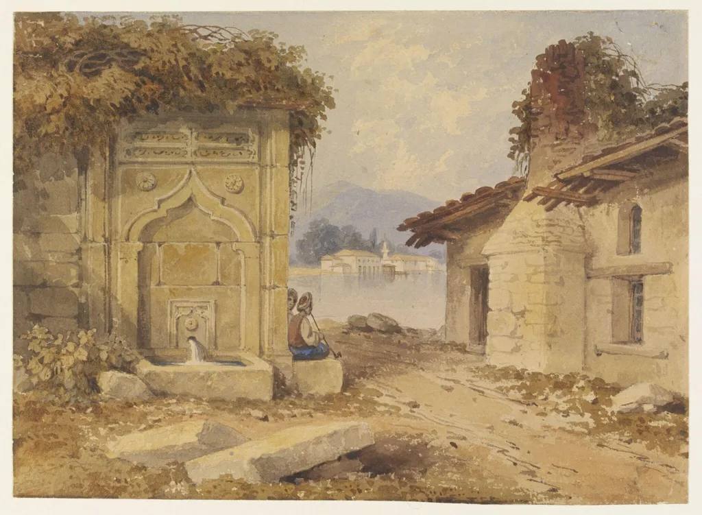 View of Büyükdere and the Bosphorus, by William Page, watercolor, 1834
