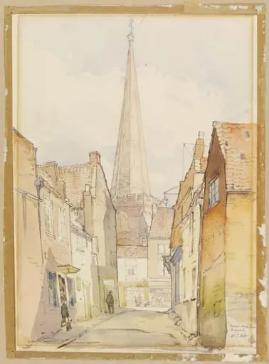 Mansion House Lane, Bridgwater, by William Palmer Robins
