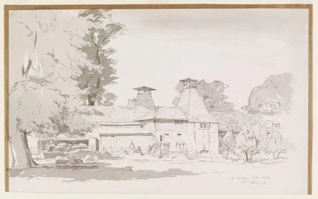 The Maltings, Saffron Walden, by William Palmer Robins, watercolor, 1941