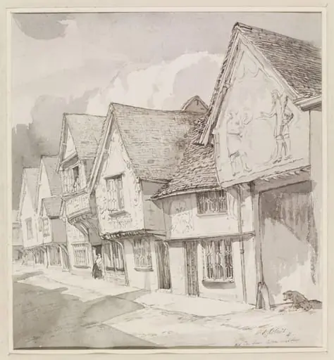 The Old Sun Inn, Saffron Walden, by William Palmer Robins