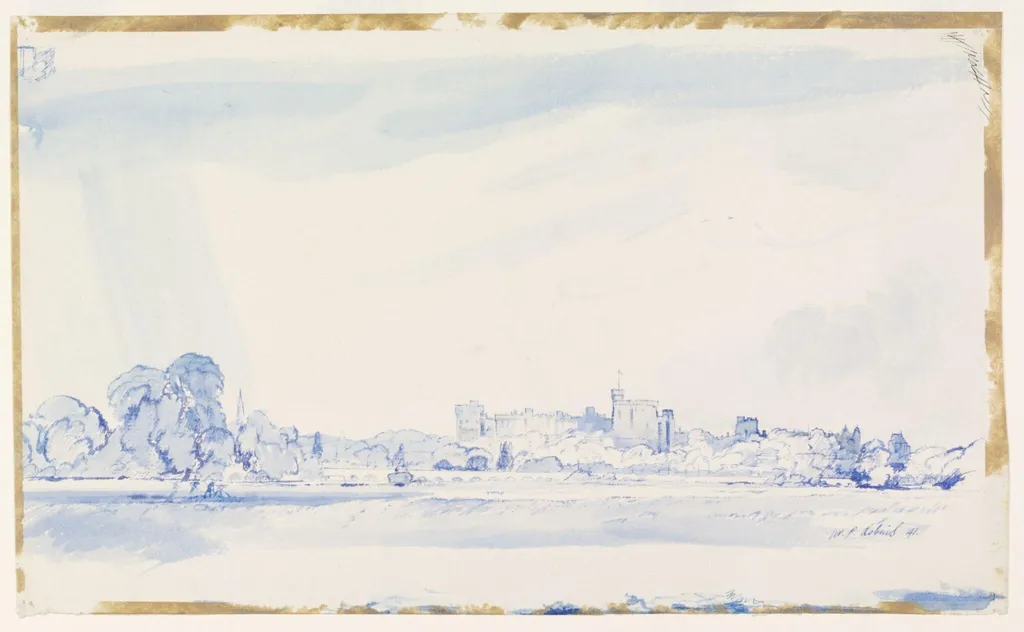 Windsor from the Dorney Road, by William Palmer Robins, watercolor, 1941