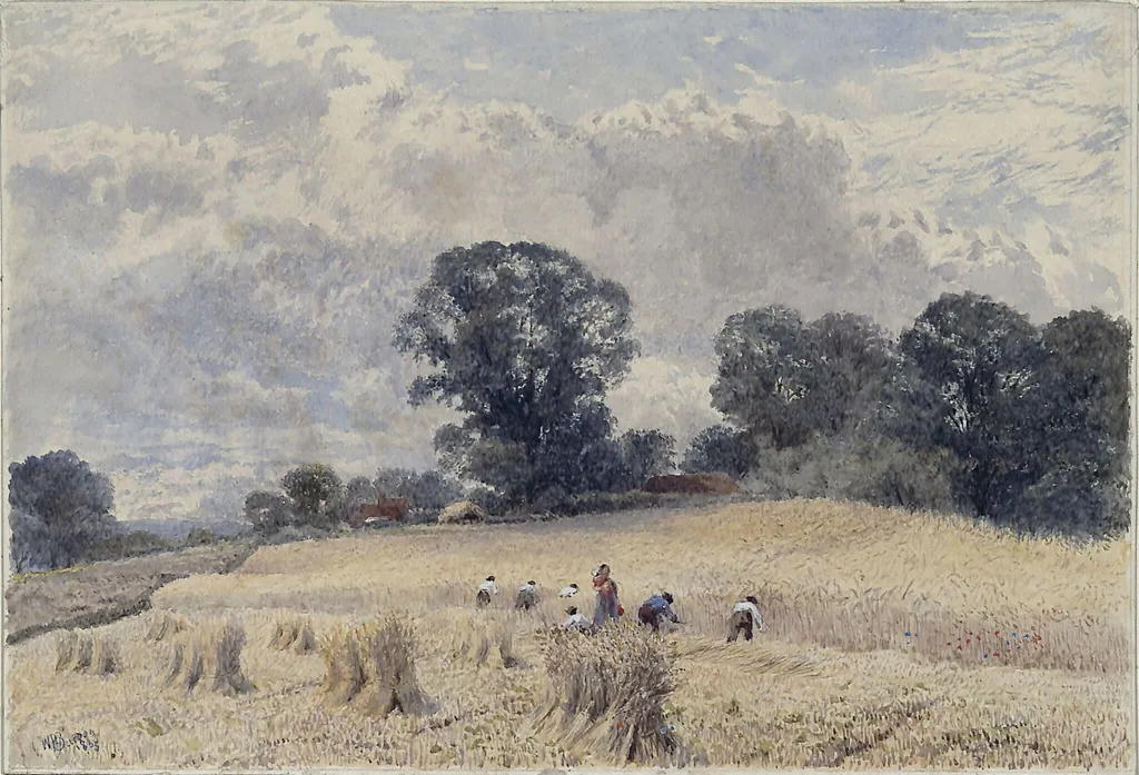 The Harvest, by William Paton Burton, watercolor, 1865
