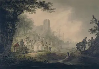 Coastal scene, by William Payne, 1805