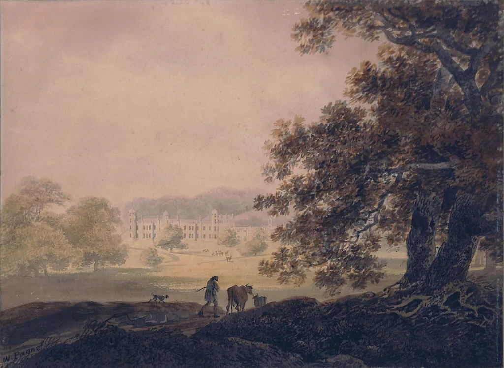Harewood House, Yorkshire, by William Payne, watercolor, 1776