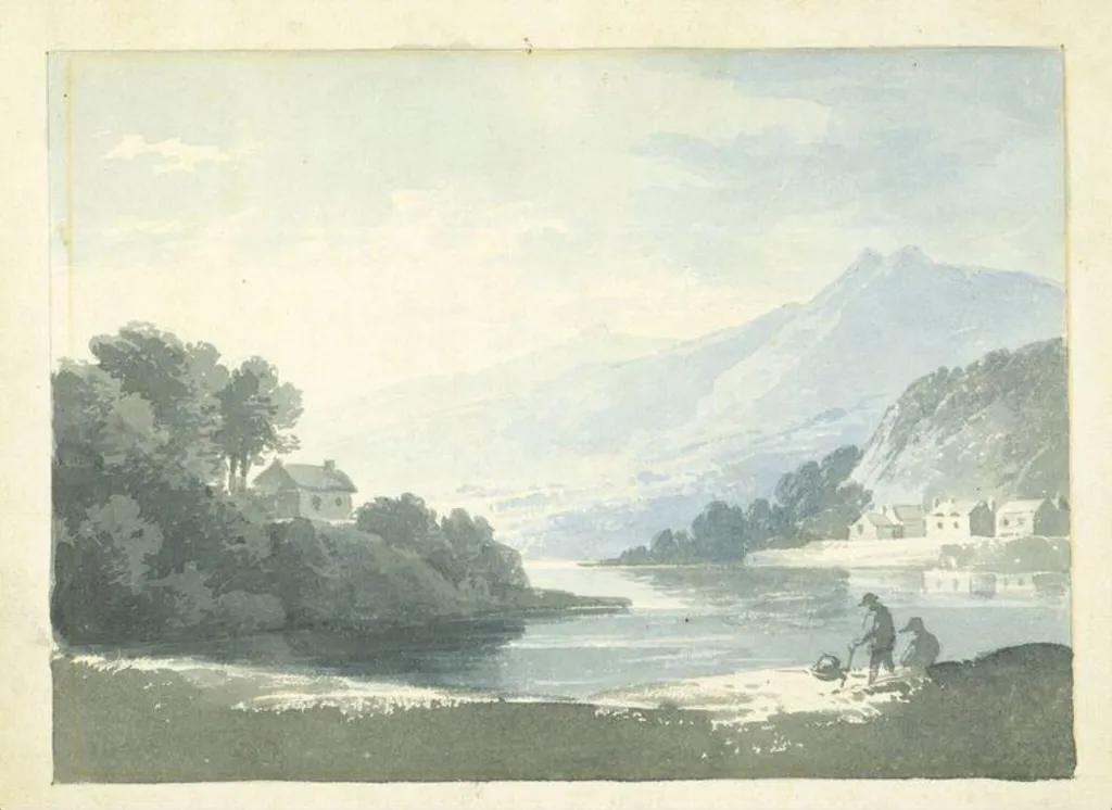 Landscape, by William Payne, watercolor, 1770