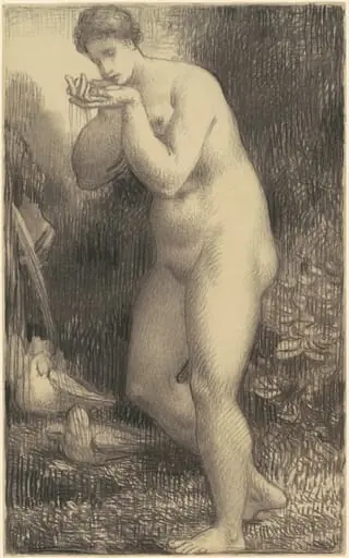Nude Drinking at a Fountain, by William Perkins Babcock