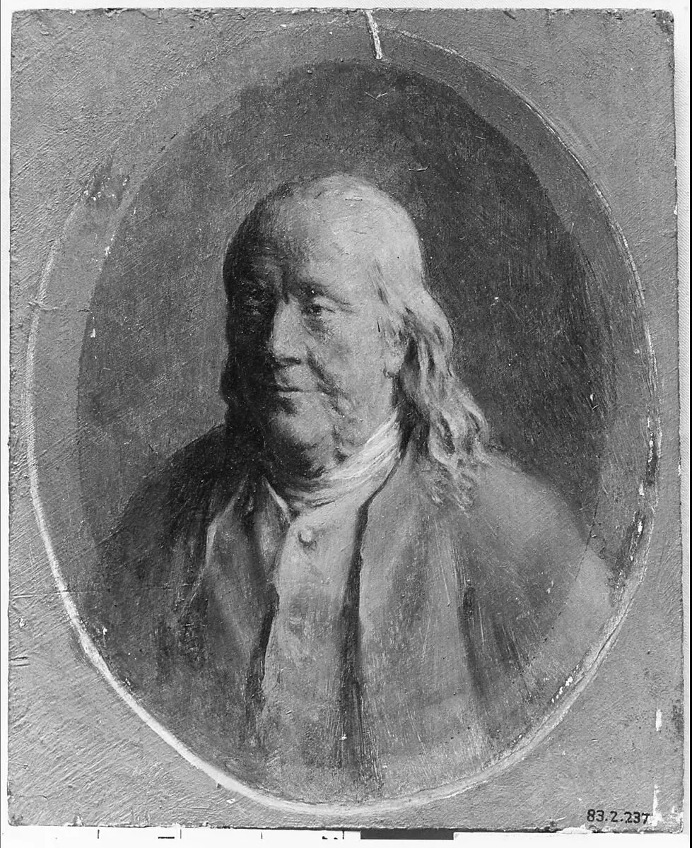Portrait of Benjamin Franklin, by William Perkins Babcock, oil, 1875