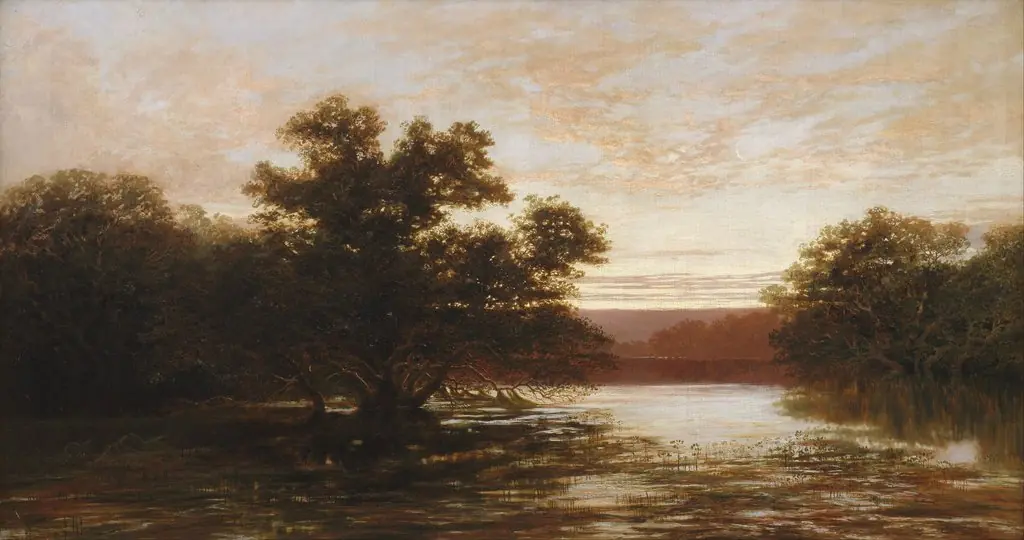An Australian mangrove, ebb tide, by William Piguenit
