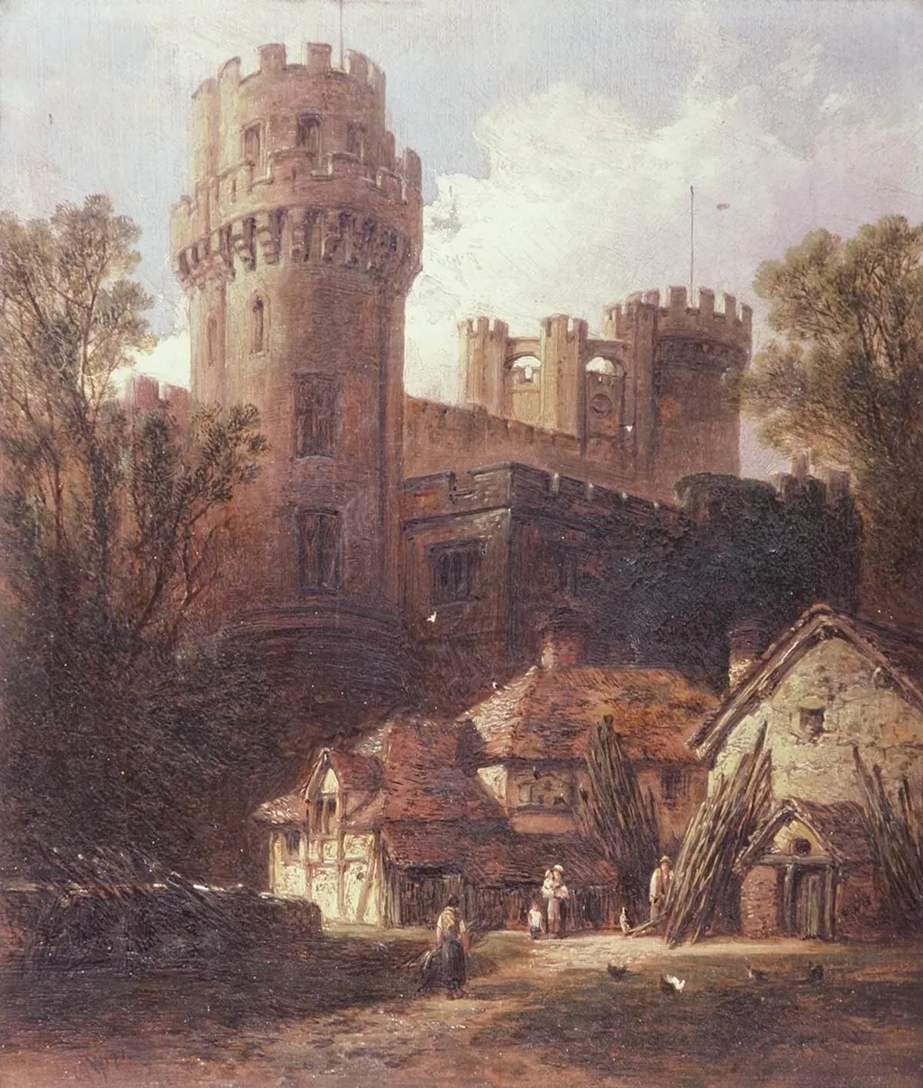 Warwick Castle, by William Pitt, oil, 1870