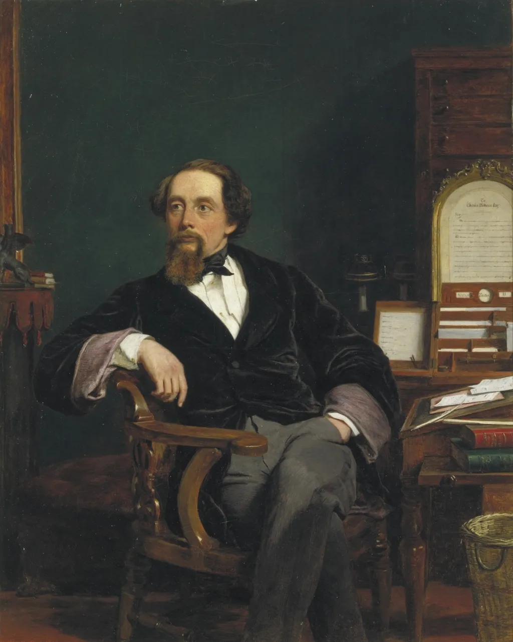 Charles Dickens in his Study, by William Powell Frith, oil, 1859
