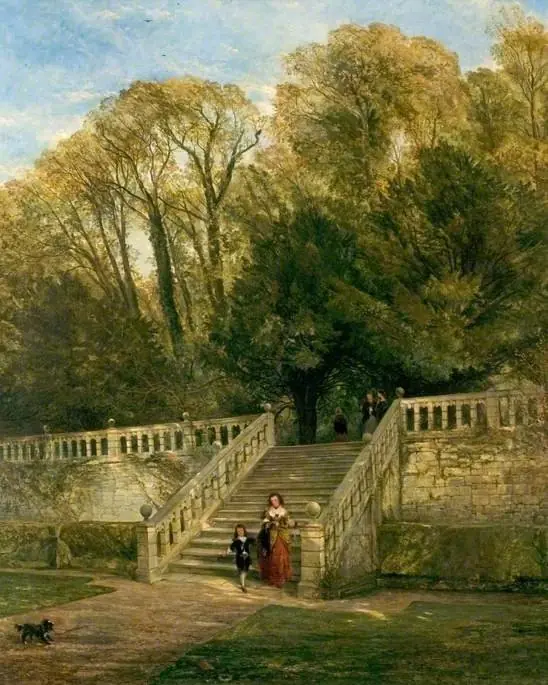 Haddon Hall Steps, Derbyshire, by William Powell Frith