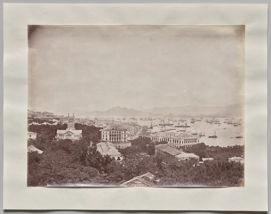 Untitled (General view of Hong Kong from the Scandal Point looking west), by William Pryor Floyd, 1870