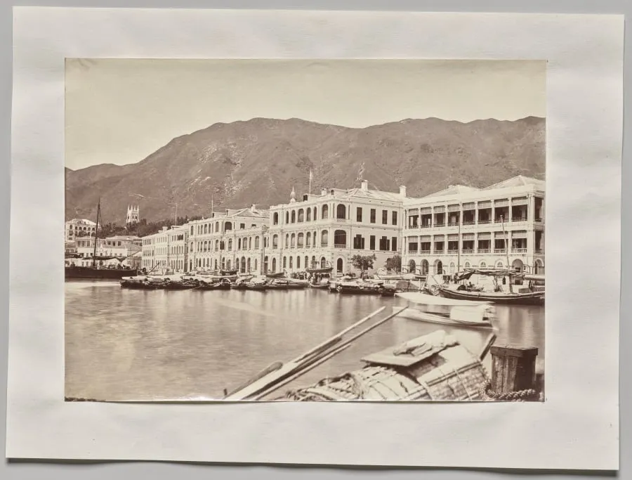 Untitled (View on the Praya, looking east, Hong Kong), by William Pryor Floyd, 1870
