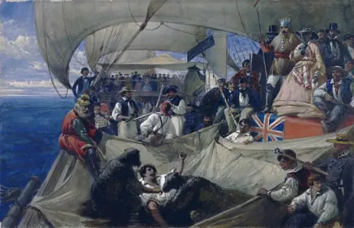 Neptune on board the "Newcastle": Crossing the Line