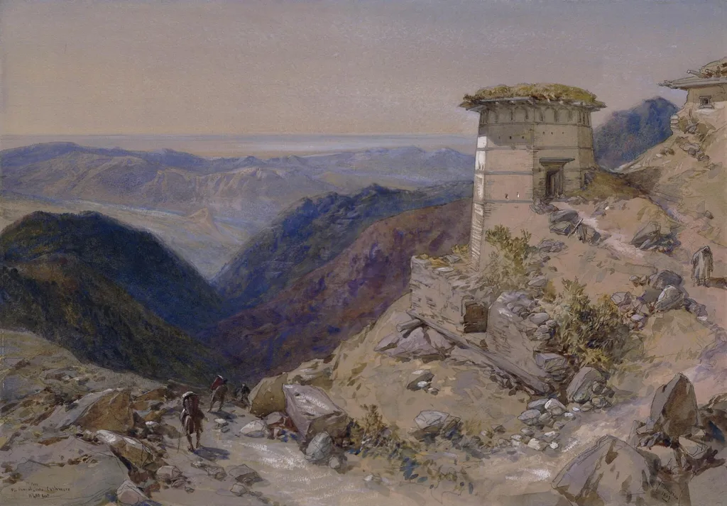 Pir Panjal Pass into Cashmere, 11,400 feet, by William R.I. F.R.G.S. Simpson, watercolor, 1863
