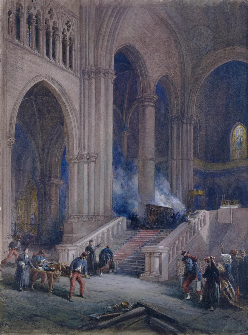Strasburgh Cathedral, by William R.I. F.R.G.S. Simpson, watercolor, 1890