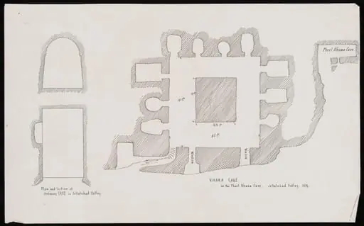 Vihara Cave at the Pheel Khana Cave, Jellalabad Valley, by William R.I. F.R.G.S. Simpson