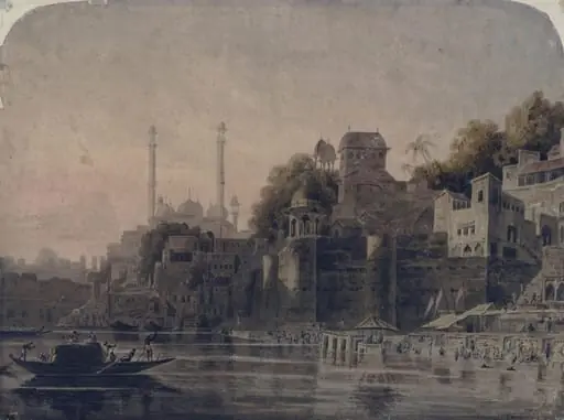 Benares on the Ganges, by William RA Daniell