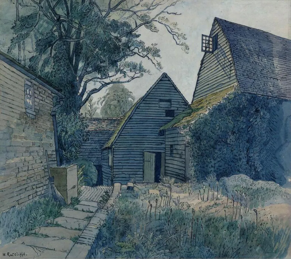 Asparagus Bed, Worth, Sussex., by William Ratcliffe, watercolor, 1850