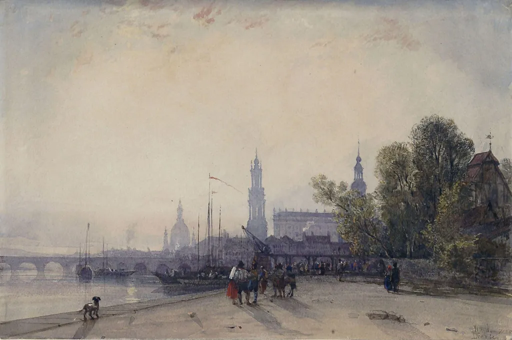 Dresden, by William RI Wyld, watercolor, 1850