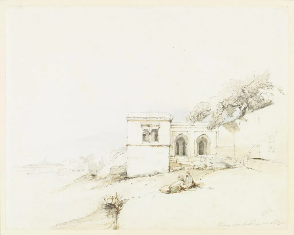 Ruines dune fontaine près dAlger, by William RI Wyld, watercolor, 1833